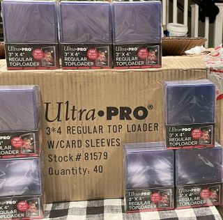 (500) Ultra - Pro 3x4 Premium Toploaders Standard Size 1/2 Case Toploads,  Sleeves