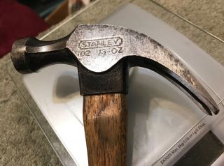 Wonderful Vintage Stanley No.  102 13oz.  Claw Hammer.  Total 16 Oz.