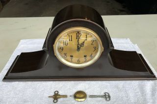 1920’s Antique Seth Thomas Mantel Shelf Clock Correctly Camel Back
