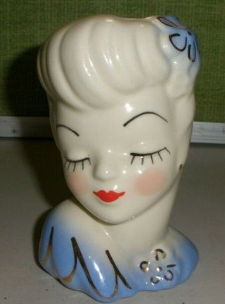 Vintage Royal Copely - Mccoy? - Lady Head Vase - - 5 " High