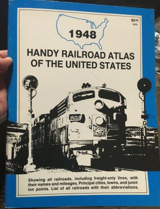 1948 Handy Railroad Atlas Of The United States; Reprint By Trains Mag,