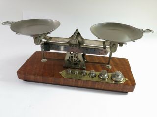 Antique Kodak Studio Scale With Weights — Refinished Base And Pans