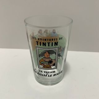 Vintage Tintin Snowy Longdrinkglass Red Rackham 