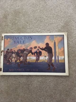 Antique 1913 Princeton Vs Yale Football Program