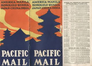 Vintage 1900s Pacific Mail Steamship Co Travel Brochure Pictures Liners Asia