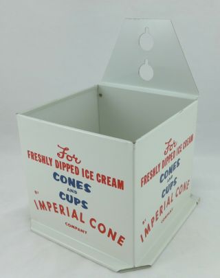 Vintage Imperial Cone Company Ice Cream Cones Wall Dispenser 2