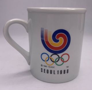 Vtg Olympics 1988 Seoul Korea 1983 Slooc Mug Cup Summer Mascot Tiger Hodori