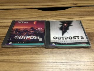 Outpost & Outpost 2 Divided Destiny Pc Games Vintage Cd - Rom Sierra Windows