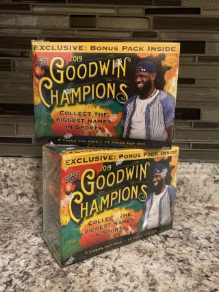 (2) 2019 Upper Deck Goodwin Champions Mega Box