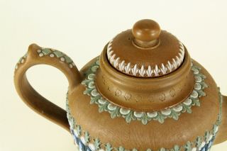 = Antique c.  1880 - 1891 DOULTON LAMBETH SILICON WARE Teapot Tea Kettle Stoneware 2