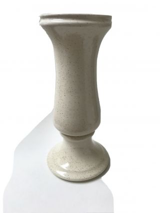 Vintage Usa Mccoy 412 10” Vase Ivory Speckled