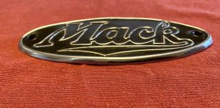 Vintage MACK Truck Metal Emblem Plate 3 