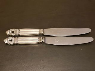 A Georg Jensen Sterling Silver Acorn Pattern Knives