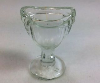 Vintage,  2 1/4” Tall,  Clear Glass Eye Wash Cup In