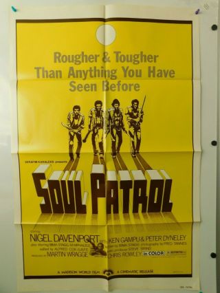 Vtg " Soul Patrol " 1976 Movie Poster Aka Death Of A Snowman