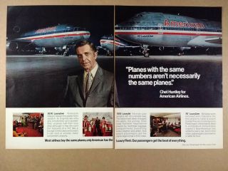 1972 American Airlines 747 Dc - 10 707b Luxury Fleet Vintage Print Ad