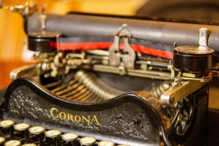 Circa 1915 Antique Corona Model 3 Folding Typewriter With Box