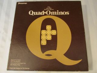Quad - Ominos 1978 Vintage By Pressman Dominos Times Four Complete Family Fun