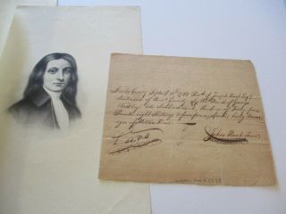 Antique Autograph John Hart Signed Document 1783 18th Century American Historic