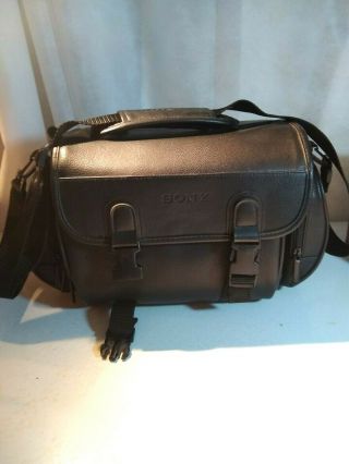 Sony Vintage Large Camera Camcorder Shoulder Bag Carry Case Padded Black