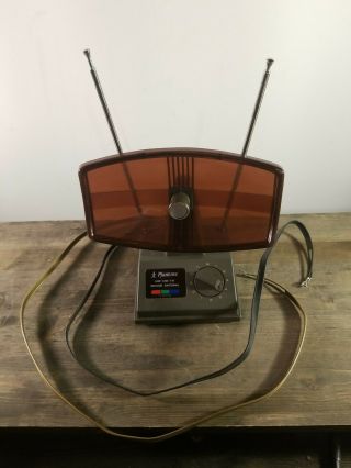 Vintage Vhf Uhf Fm Tv Antenna Adjustable Rabbit Ears Retro Electronic Props