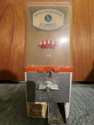 Vintage King Koin Twenty Five Cent 25¢ Quarter Gum & Candy Dispensing Machine