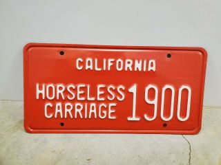 Vintage 1956 California Horseless Carriage License Plate Antique Historic 1900