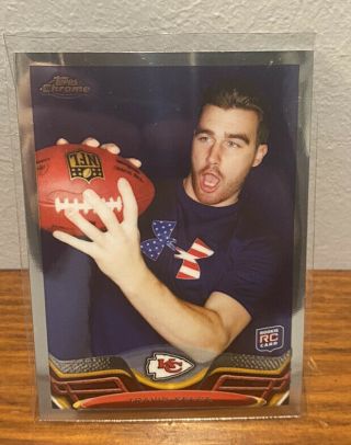 2013 Topps Chrome Travis Kelce Rookie Card RC 118 INCLUDES Base Card PSA 10?? 3