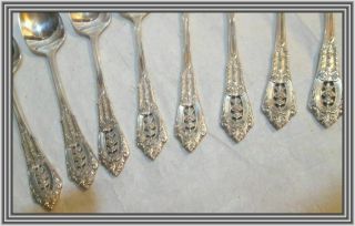 WALLACE 1940s Sterling ROSEPOINT - SET OF 8 - 4 