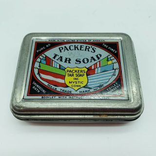 Vintage Packer’s Tar Soap Metal Tin