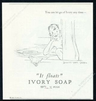 1927 Ivory Soap Boy In Bath Tub Dorothy Hope Smith Art Vintage Print Ad 1