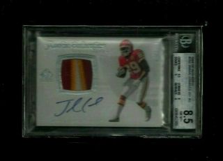 Jamaal Charles 2008 Sp Authentic Prime Patch Auto Rookie /999 Bgs 8.  5 Chiefs