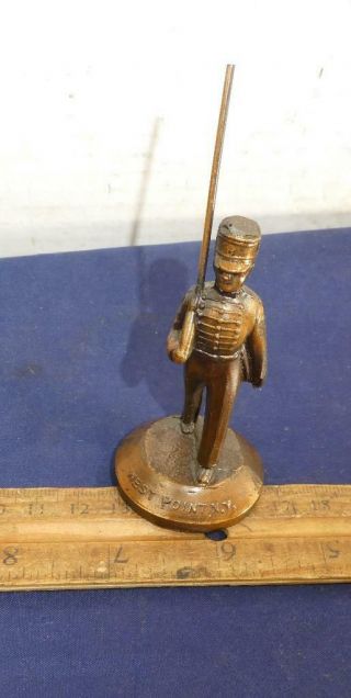 Vintage Metal Souvenir West Point York Soldier Cadet Figure Copper Finish