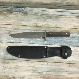 Vintage Sabre Bowie Knife With Sheath Fixed Blade Knife 631 Japan