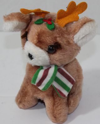 Vintage 1983 Fun Farm By Dakin Christmas Reindeer Stuffed Plush Animal Soft Toy