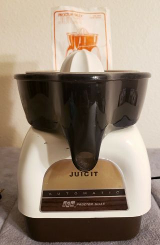 Vintage Proctor Silex Juicit Automatic Electric Juice Maker Citrus Juicer J101w