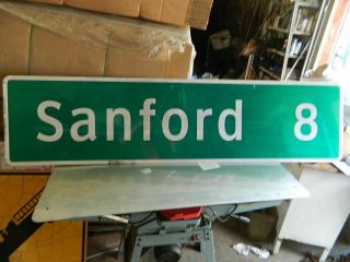 Authentic Retired Sanford Texas Highway Sign Hutchison County 18 " X72 "