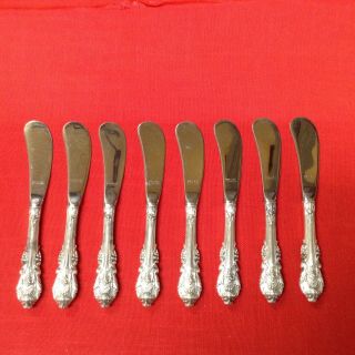 Wallace Sir Christopher - 8 Estate Sterling Butter Spreaders W/ Paddle Blade