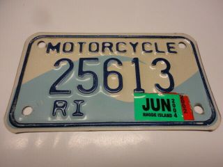 Rhode Island Motorcycle License Plate