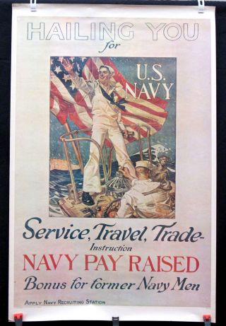 Vintage 1973 Vietnam Era Recruiting Poster Us Navy 1973 - 713 - 544/022 Rad 74713