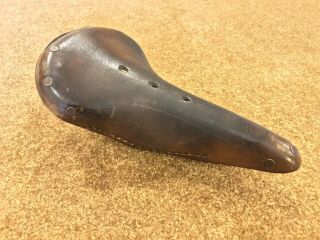 Vintage Brooks B15 Champion Narrow Leather Bicycle Saddle Seat - 1970s,  As - Is