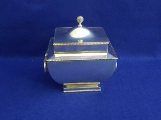 First - Rate Georgian Early 19th Century Real Sheffield Plate Silver Tea Caddy