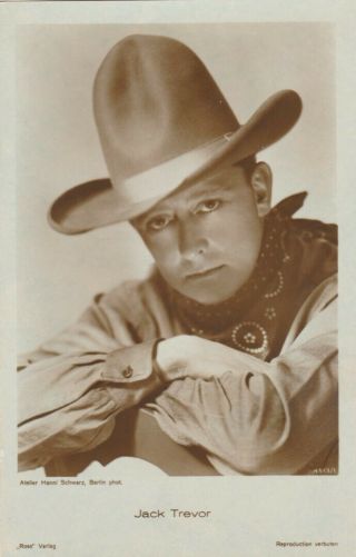 Jack Trevor Cowboy Western 1920s Vintage Photo Postcard Ross Verlag