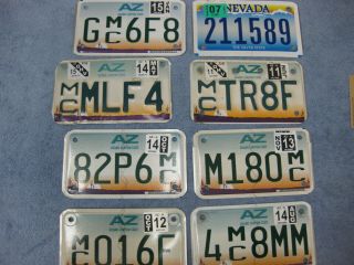 8 Outdated Arizona/nevada Motorcycle Plates