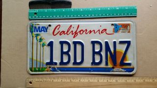 License Plate,  California Council Of Arts 1 Bd Bnz 1 Bad (awesome) Mercedes Benz