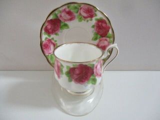 Vintage Royal Albert Old English Rose Bone China Cup And Saucer