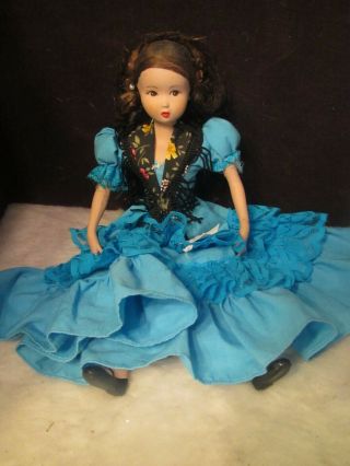 Vintage Spanish Doll Marin Chiclana Bisque 15 " Flamenco Dancer