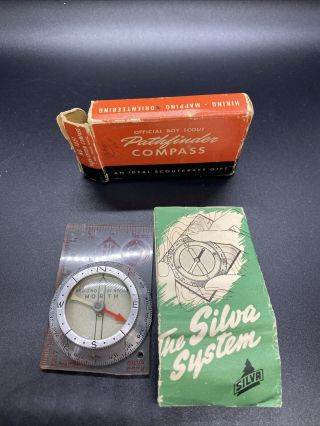 Vintage Girl Scouts Compass Silva System Pathfinder Mapping Hiking Usa