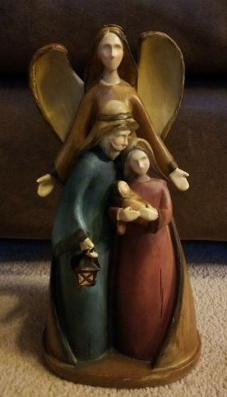 Vintage Holy Family Figurine Mary Joseph Jesus Statue Nativity
