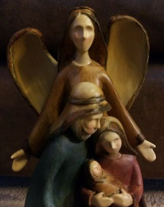Vintage Holy Family Figurine Mary Joseph Jesus Statue Nativity 2